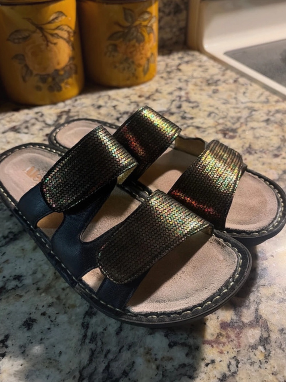 ALEGRA♦️METALLIC WEDGE SANDAL